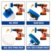 RevoClean 4 Piece Scrub Brush Power Drill Attachments-All Purpose Time Saving Kit-Perfect for Cleaning Grout, Tile, Counter, Shower, Grill, Floor, Kitchen, Blue & White