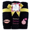 DAN RIVER Makeup Towel 100% Spun Cotton - (Pack of 6) Luxuriously Soft Reusable Makeup Remover Cloth, Facial Cleansing Cloth, of 6 13x13 Inch, Black Towels – Trio