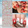 TailaiMei Christmas Nail Decals Stickers, Self-Adhesive Nail Art Decorations, Design for Santa Claus Snowflake Snowman (1366 Pcs, 12Sheets)