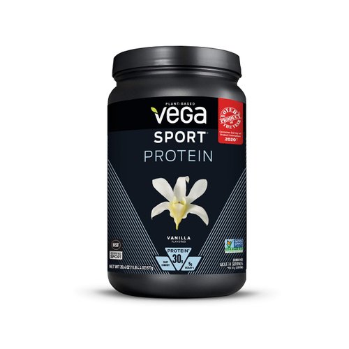 Vega Sport Protein Powder Vanilla (14 servings, 20.4 oz) - Plant-Based Vegan Protein Powder, BCAAs, Amino Acid, tart cherry, Non Dairy, Gluten Free, Non GMO (Packaging May Vary)