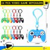 Skylety 72 Pcs Video Game Party Favor Set, Rubber Bracelets Stamps Video Game Acrylic Lobster Keychain Gamer Birthday Party Favors Supplies, Gift Bag Stuffer for Kids