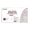 VIVACE Clear Stiletto 500 Acrylic False Fake Gel Nail Tips With Clear Plastic Case 27512 For Nail Salon Nail Shop (Clear Stiletto)