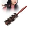 Hairstyling Brush, Round Hair Brush Solid Wood Handle for Home for Barbershop