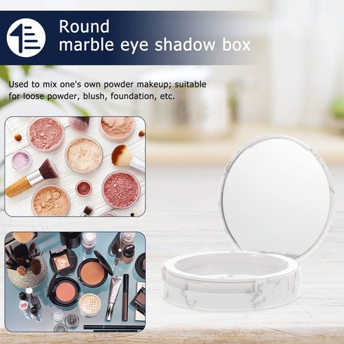 EXCEART Makeup Powder Container Pressed Powder Box 2Pcs Compact Cosmetic Powder Containers Makeup Empty Loose Powder Boxes (Assorted Color) Makeup Powder Puff