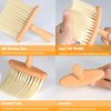BEAYUNG 2PCS Barber Brush Neck Duster for Hair Cutting Barbershop Salon and Home Use Natural Wooden Handle
