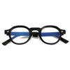 JOVAKIT Trendy Round Blue Light Blocking Glasses for Women Men Retro Vintage Circle Style Non-prescription Computer Glasses (Black)