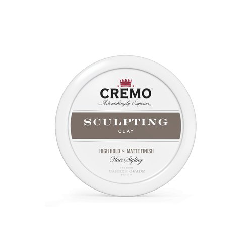 Cremo Premium Barber Grade Hair Styling Sculpting Clay, High Hold, Matte Finish, 4 Oz