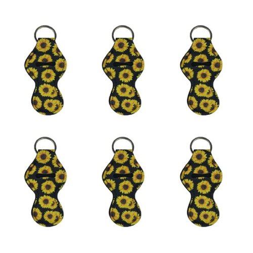 Daisy Lane Party Favor for Girl Bulk, Birthday Party Supplies, Lip Balm Holder Keychain (Sunflower)