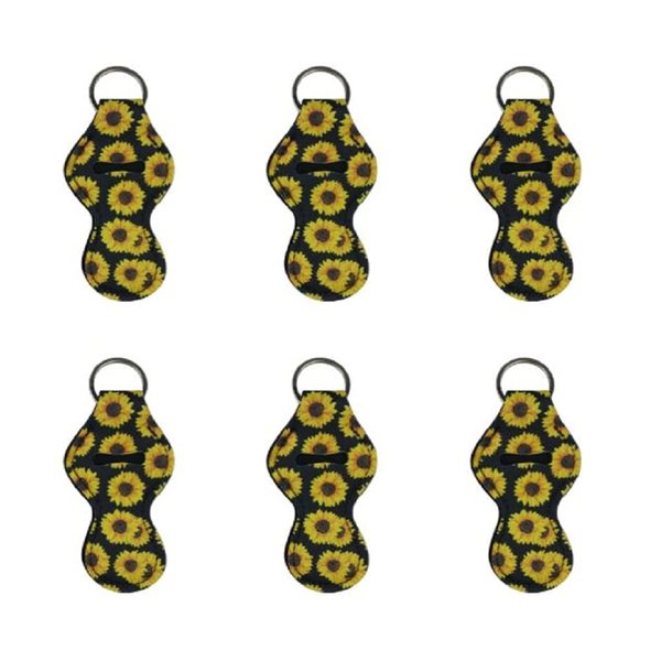 Daisy Lane Party Favor for Girl Bulk, Birthday Party Supplies, Lip Balm Holder Keychain (Sunflower)