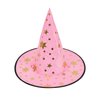Century Star Kids Witch Hat Star Printing Wizard Hat for Boys Girls Halloween Hat Cosplay Party Decorations Z Black & Pink One Size