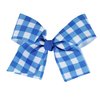 Plaid Hair Bow Hair Clip 6 Inch Checkered Bow Hair Clip (Royal Blue)