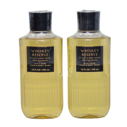 Bath & Body Works Shea + Vitamin E Shower Gel, Set of 2, 10oz Each (Whiskey Reserve)