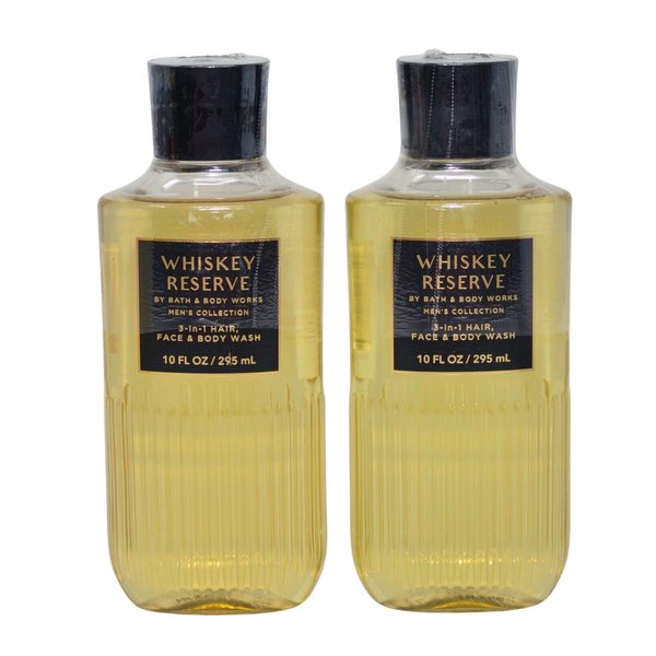Bath & Body Works Shea + Vitamin E Shower Gel, Set of 2, 10oz Each (Whiskey Reserve)