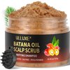 Scalp Scrub Clarifying Refreshing, 2-in-1 Shampoo and Scalp Scrub, Micro-Exfoliating Scalp Exfoliator, Batana Oil Scalp Hair Scrub with Scalp Massager for Hair Growth, Itchy Scalp Treatment, 10.93 oz