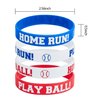 Baseball Silicone Rubber Bracelets Baseball Wristbands for Gifts Party Favors (24 Pieces)