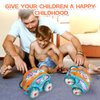 Speedlite Dynamic Gear-Powered Car with Led Lights, Children's Transparent Luminous Toy Car, Bump and Go Toy Cars with Colorful Moving Gears, Transparent Luminous Toy Car Suitable for Boys Girls