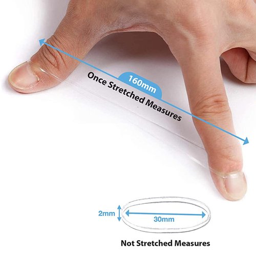 Vrose Flosi - Clear Elastic Hair Rubber Bands - 2000pcs Mini Small Clear Ponytail Elastics Holders for Blond Kids Girls Hair No Crease Damage No Hurt