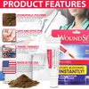 WoundSeal Powder 4 Each (Pack of 4) - Wound Care First Aid for Cuts, Scrapes and Abrasions - Stops Bleeding in Seconds Without Stitches or Bandages