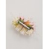 Soulshow 2024 New Handmade Fabric Flower Wedding Hair Combs Retro Silver Wedding Hair Accessories for Brides and Bridesmaids Bridal Hair Comb