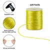 Kblick Gold Nylon String Twine - 1MM 100 Yards Braided Nylon Bracelet Twine String for Bracelet Making, Gold Cord Christmas Ornament String Thread for Crafts, Macrame Bracelet String Satin Cord
