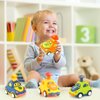 QSONSELL Car Toys for Toddlers 1-3 One Year Old Boy Birthday Gift for Boys Girls Pull Back City Vehicle Toys Party Favors for Kids