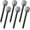 Eerrhhaq 6 PCS Microphone Prop,Plastic Fake Microphone,Stage Glittered Microphone Prop for Kids,Halloween Christmas Karaoke,Costume Prop,Birthday Party