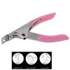 DNHCLL Pink Acrylic Nail Clipper False Nails Cutter Fake Nail Clippers Nail Tip Trimmer for Nail Art Professional Manicure Tools Clip Tool