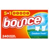 Bounce Dryer Sheets, Outdoor Fresh, 240 Count, Laundry Fabric Softener Sheets with Static Control and Wrinkle Fighters, Bounce Dryer Sheets, Fabric Softener Sheets
