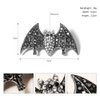 BERYUAN Gothic Black Bat Rhinestone Hairpins - Vampire Decor Bun Hair Clips for Party Costume, Girls