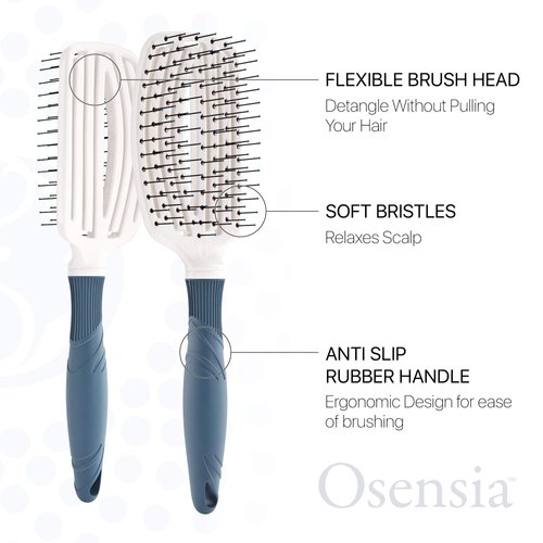 Osensia Wet Brush Detangling Brush for Curly Hair, Thick and Dry. Travel Detangle Brush for Women, Men, and Kids.