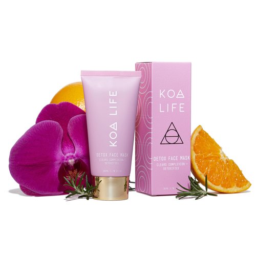KOA LIFE Detox Face Mask - Charcoal Face Mask Skincare, Bentonite Clay, Facial Mask, Clay Face Mask, Deeply Hydrates, Nourishes Skin, Antioxidants, Natural, Vegan - 1.70 Fl Oz