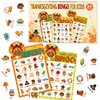 Thanksgiving Bingo Game 24 Players for Kids Die Cut Turkey Party Game Activities Holiday Party Favors