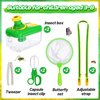 2Sets Bug Kids Catcher - Sturdy Kids Catching Kit of Christmas Bug Gifts with Retractable 360° Rotatable Magnifying Glass Butterfly Net- Kids Bug Habitat Outdoor Explorer Kit for Kids Age 3 4 5 6 7 8