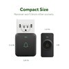 AVANTEK Wireless Door Bell, CB-21 Mini Waterproof Wireless Doorbell Operating at Over 1000 Feet, 2 Remote Buttons Can Have Different Tones, 52 Melodies, CD Quality Sound and LED Flash