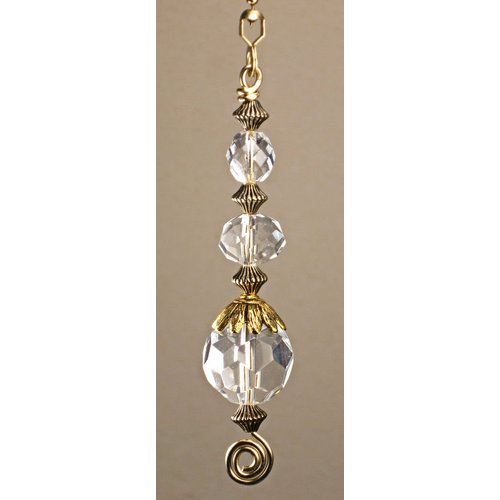 Clear Vision Crystal Clear Beauty Lampwork Glass Light / Fan Pull Chain