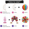PatiCool Happy Birthday Party Decorations Pack with Rainbow Happy Birthday Banner, Honeycomb Balls, Circle Dot Garland, Paper Fans and Hanging Swirls Streamers