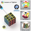 Vdealen Speed Cube Set, 2x2x2 3x3x3 Magic Cube Set, Puzzle Cube Toys Birthday Party Christmas Stocking Stuffers Gift for Kids Teens Adults(Carbon Fiber Sticker)