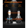 SEALIGHT H11 H8 H9 LED Bulbs LED Fog Light Bulbs, 6000K Xenon White 400% Super Brightness H11 LED Light Bulb Kit for Car, Lighting Range over 300m, Play and Plug, Pack of 2