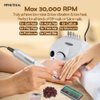 MPNETDEAL Electric Nail Drill File Professional E-File 30000RPM Tools for Acrylics Nails Natural Nails with Foot Pedal Ideal for Hands and Feet at Home use Nail Salon (White)