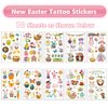 Easter Luminous Temporary Tattoos Stickers for Kids， Easter Eggs Chicken Tattoo Stickers，Easter Basket Stuffers Hunt, Easter Eggs Gift for teens girls babies adults