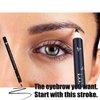 Dark Brown Eyebrow Pencils Set, 12PCS Waterproof Eye Liner Pencils，Long-lasting Dark Brown Eyeliner Pencil Set, Easy to Color Eye Brow Pencils for Women Eye Makeup Pencil