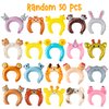MALLMALL6 50p Zoo Animal Inflatable Headbands Wildlife Balloon Hair Hoop Include Forest Safari Farm Animals Jungle Theme Birthday Party Supplies with Animal Stickers Party Favors Costumes for Kids