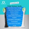 Oralica Compatible for Philips Sonicare W DiamondClean Replacement Toothbrush Heads HX6062 HX6063 HX6064, Whitening, Plaque Stain Removal with Medium Bristles and Tongue Cleaner Rubber, White, 6 Pack