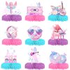 9 Pcs Music Themed Birthday Party Decorations Popular Star Guitar Honeycomb Centerpieces for Tables Decor for Girls Fans Party Supplies