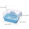 Hamster Cage Travel Carry Rat Cage Small Pets Supplies Hamster Toy Accessories (Blue)- Small Pet