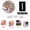 MISUD Sparkly Press on Toenails Glossy Glue on Fake Toe Nails Silver Glitter Acrylic Toe Fake Nails Luxury Rhinestone Stick on False Toenails with Design Full Cover Press-on ToeNails for Women 24pcs