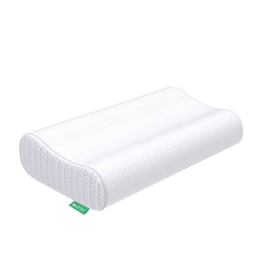 UTTU Sandwich Pillow Queen Size, Contour Pillow for Side Sleepers, Orthopedic Pillow for Neck Pain Relief, Cervical Pillow for Back Pain, Adjustable Memory Foam Pillow, CertiPUR-US