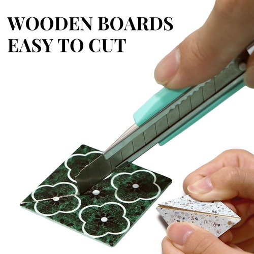 iLAND Dollhouse Flooring on 1/12 Scale 1/6 Scale, Miniature Dollhouse Accessories, 60pcs Double-Sided Dollhouse Floor Tiles (Advanced French Green Floral & Colorful Terrazzo)