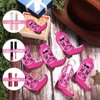 Seenelling 12 Pcs Cowgirl Boot Lipstick Holder Keychain Bulk Western Cowgirl Lip Balm Lip Gloss Holder Keychain for Women