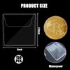 Ysglory 150Pcs Single Pocket Coin Flips Coin Sleeves Holders Clear PVC Coin Protectors Individual Plastic Coin Holders for Coin Currency Bills Collectors Protector (2.2 x 2.2 Inch) (Rectangular)